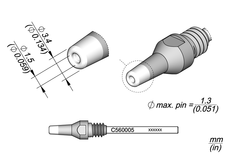 C560005 - Through-hole Desoldering Tip Ø 1.5